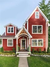 This red home in Detroit, Michigan was painted by hand. #curbappeal # ...