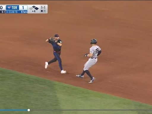 MLB／賈吉「神跑壘」！洋基躲過雙殺 二壘上的索托還跑回追平分