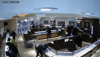 Video shows 20 thieves smash and grab from California jewelry store; 5 men arrested