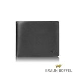 【BRAUN BUFFEL 德國小金牛】台灣總代理 路西奧 8卡男夾-黑色/BF399-313-BK