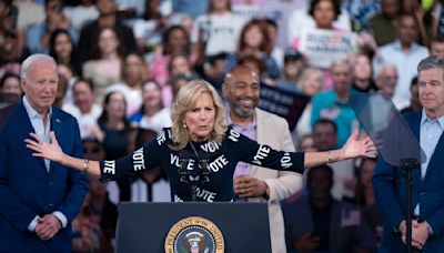 Jill Biden Encourages Voters With Christian Siriano Dress at Rally in North Carolina
