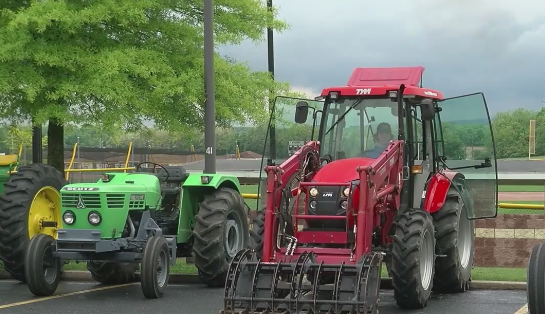 Students in Cumberland County arrive in style on Drive Your Tractor To School day