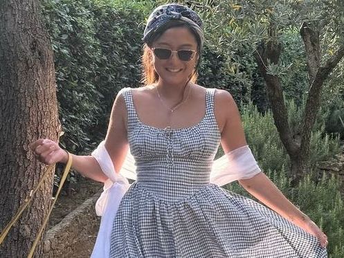 Ashley Park’s gingham corset dress is Italian summer perfection