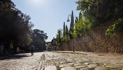 La via Appia, célèbre voie romaine, inscrite au patrimoine mondial de l'Unesco