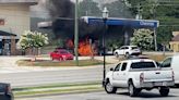 Car bursts into flames at DeKalb County gas station