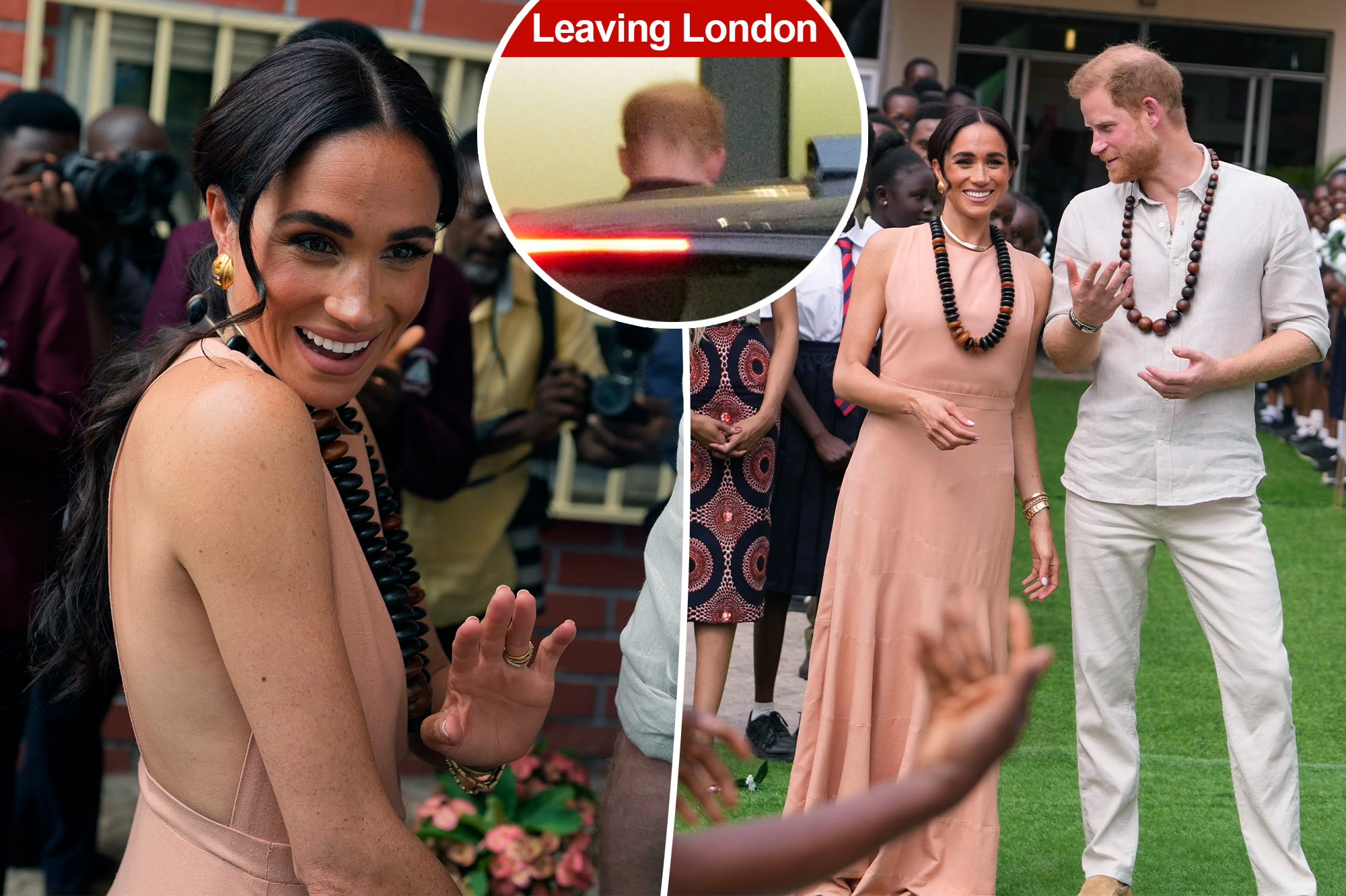 Meghan Markle, Prince Harry all smiles in Nigeria after secretly reuniting at London’s Heathrow Airport