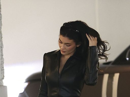 Kylie Jenner Makes A Leather Mini Dress C.E.O. Appropriate