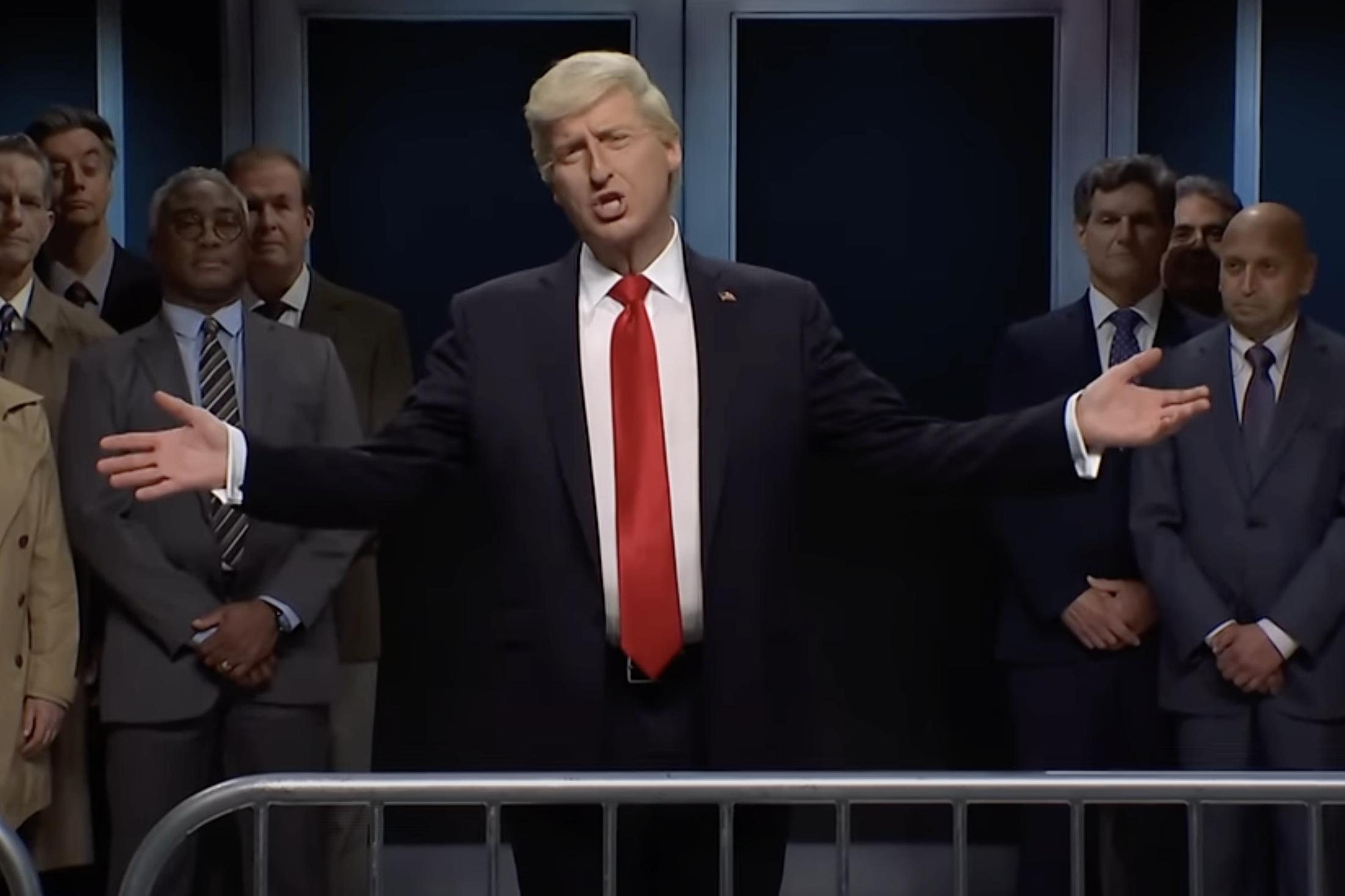 Donald Trump teases vice president pick in "SNL" sketch