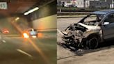 Car catches fire in Mass Pike connector tunnel in Boston