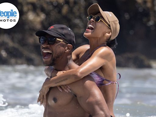 Jonathan Majors and Meagan Good Show P.D.A. on the Beach in Malibu: Exclusive Photos