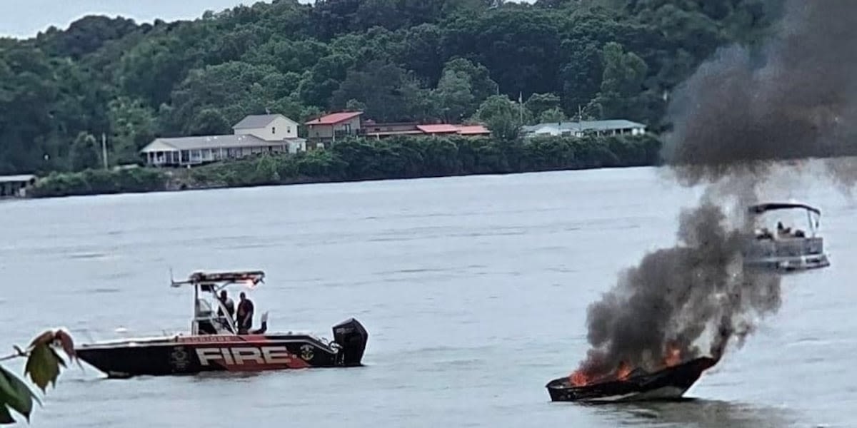 No injuries after boat catches fire on Douglas Lake, Dandridge fire says