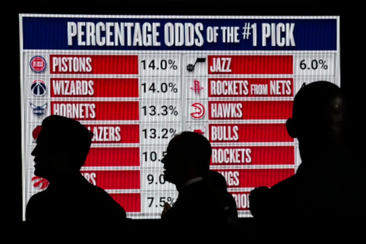 NBA draft lottery: Pistons will pick No. 5 overall despite worst record finish