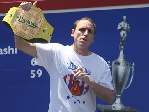 Joey Chestnut banned from Nathan's Hot Dog Eating Contest over apparent partnership with plant-based brand