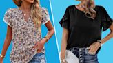 Shoppers Are Buying Multiples of This Flutter-Sleeve Blouse, and It’s on Sale at Amazon Today