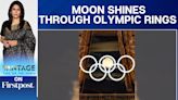 Paris 2024: Moon Passes Through Olympic Rings on Eiffel Tower