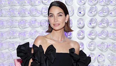 Lily Aldridge Says Her Kids Built a Fort Out of Her 2023 Met Gala Dress Options During a Fitting (Exclusive)