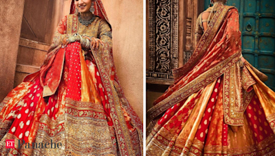 Radhika Merchant dazzles in Manish Malhotra's real gold embroidered vidai lehenga - The Economic Times