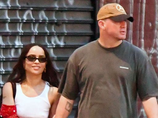 Channing Tatum and Zoë Kravitz Shared Sweet PDA In Coordinating Outfits