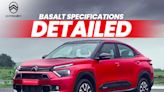 2024 Citroen Basalt Specifications Disclosed: Powertrain, Dimensions, Features, Colour Options And Fuel Efficiency Detailed - ZigWheels