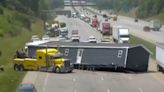 Mobile Home Blocks Busy Interstate