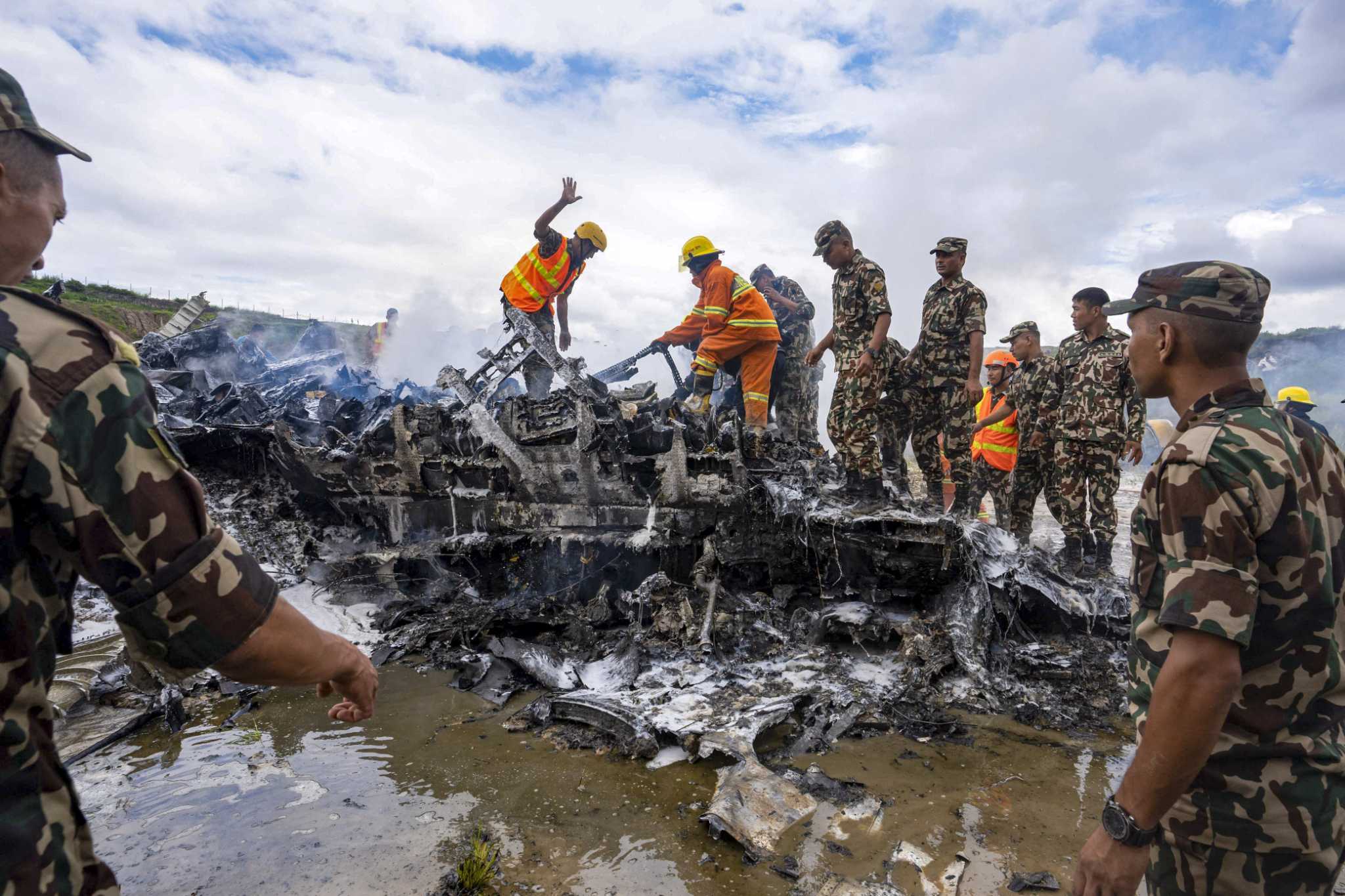 Plane crashes just after takeoff from Nepal's capital, killing 18 people. Pilot is lone survivor