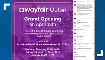 Greensboro is getting a Wayfair Outlet