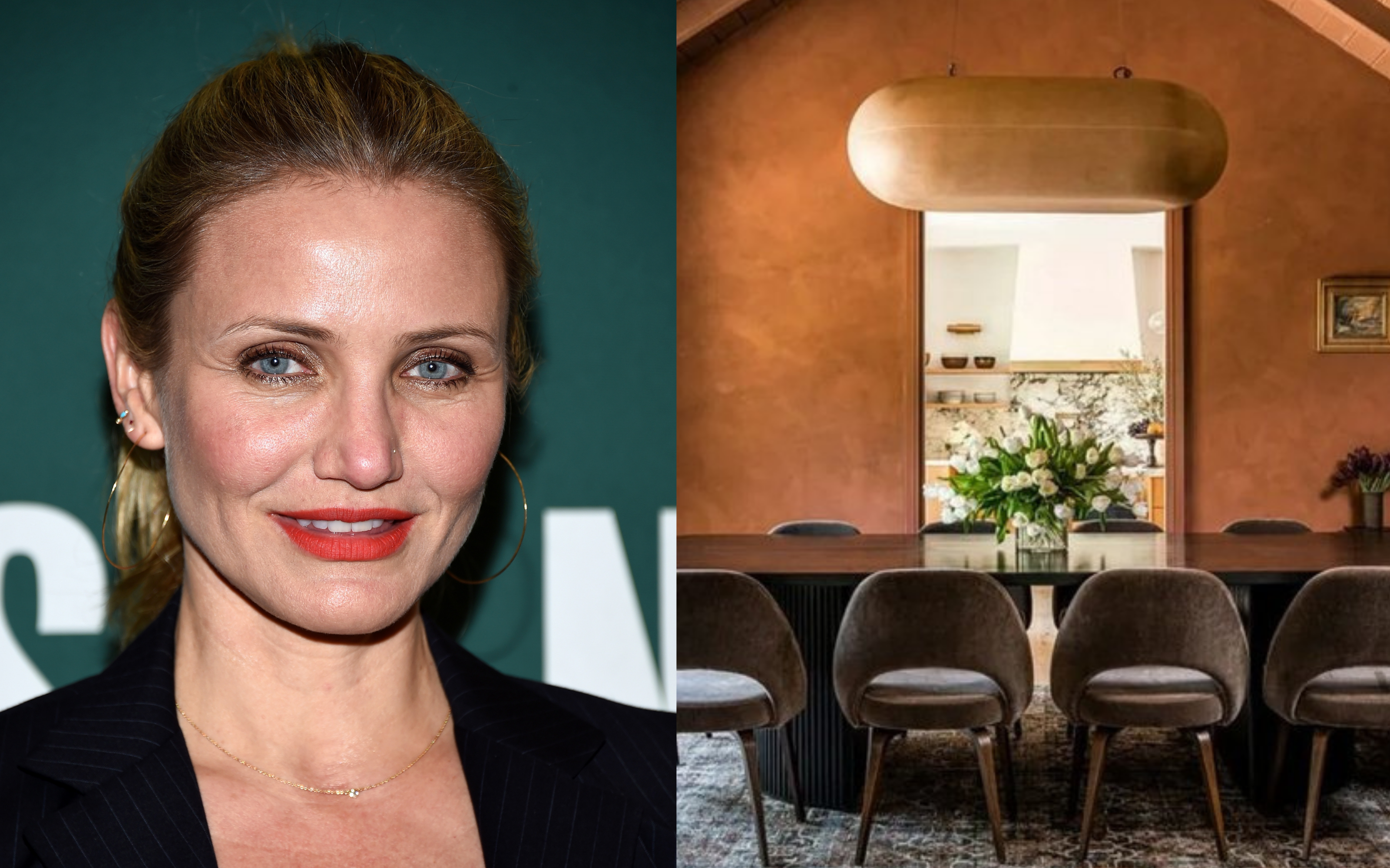 Cameron Diaz’s Dining Room Features a Centuries-Old Paint Technique in a Trending Color