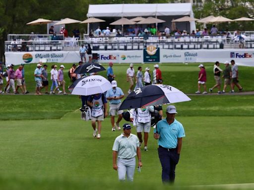 Live update: Rain is falling on the PGA tournament in Myrtle Beach. Will this delay play?