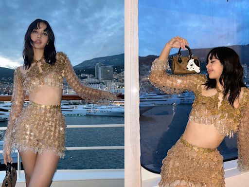 BLACKPINK舞后Lisa最新近況照，在摩納哥遊艇上展現傲人身材！禮服竟然是用回收品製成
