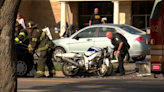 Two injured in downtown Wichita motorcycle crash