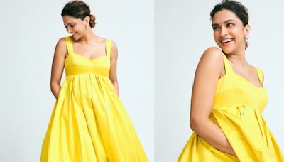 Mom-To-Be Deepika Padukone Looks Like Of 'Pocketful Of Sunshine' In Bright Yellow Dress