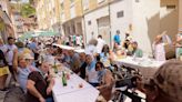 Multitudinaria acogida en Cornellana a la primera comida en la calle: más de medio millar de personas responde al llamamiento del club de fútbol local