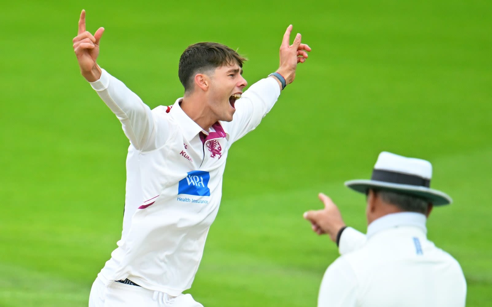 Archie Vaughan takes three wickets for Somerset as breakthrough season continues