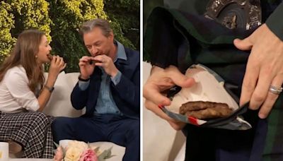 'The Drew Barrymore Show' reaches new levels of bizarre as James McAvoy eats sausage from under Ross Mathews' kilt