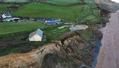 Video: Real Life Cliff Hanger as Broadchurch chalet dangerously close to cliff edge