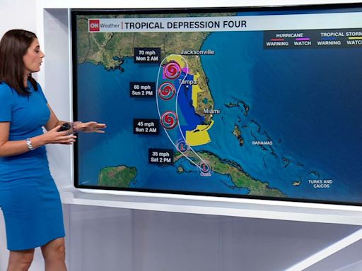 Hurricane watch issued for parts of Florida as forecasters call for Debby to strengthen in the Gulf