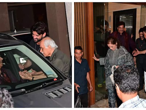 Ahead of the wedding, Sonakshi Sinha's parents Shatrughan Sinha and Poonam Sinha visit Zaheer Iqbal's house - See photos | - Times of India