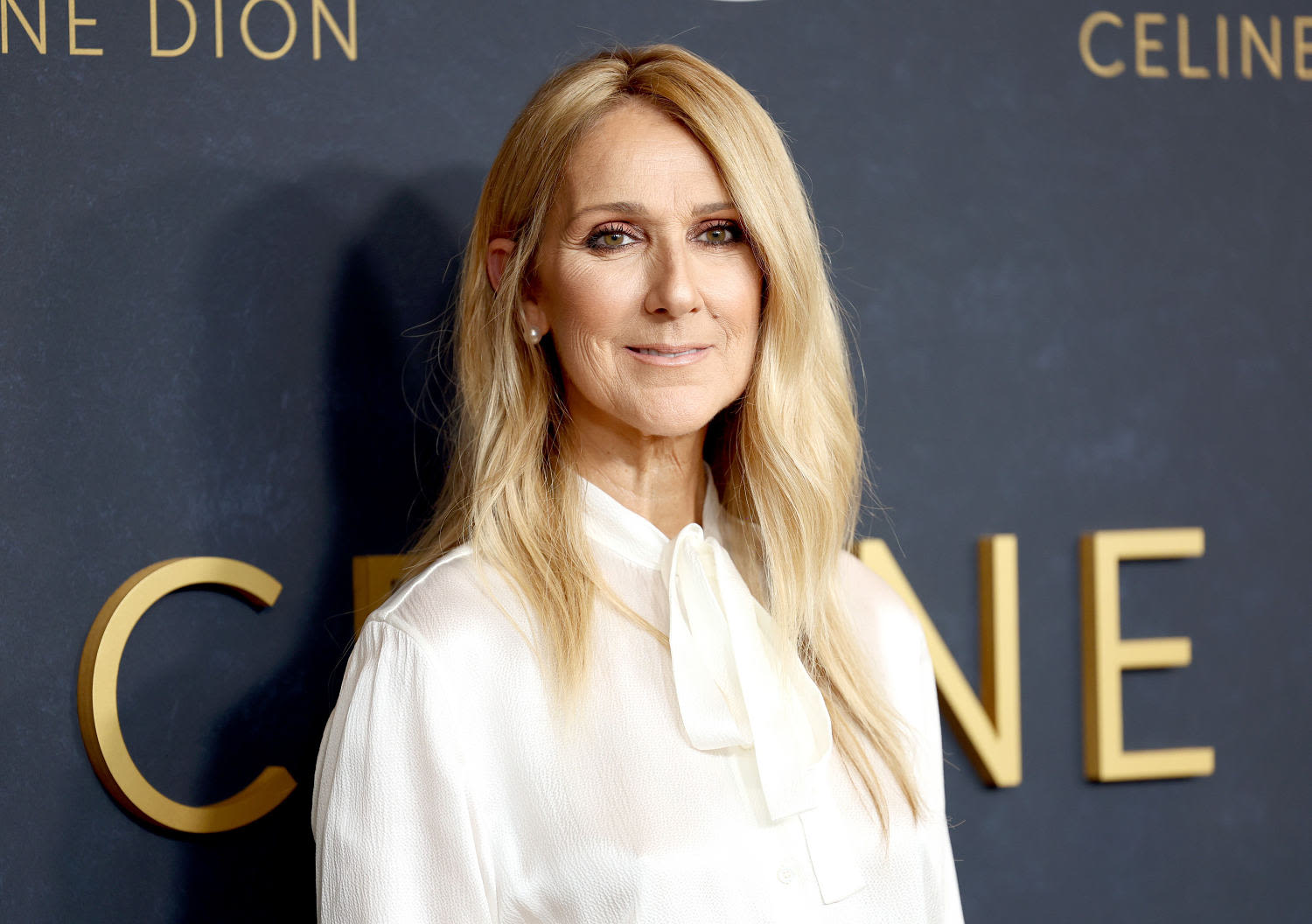 Céline Dion poses with her oldest son René-Charles at premiere of her documentary