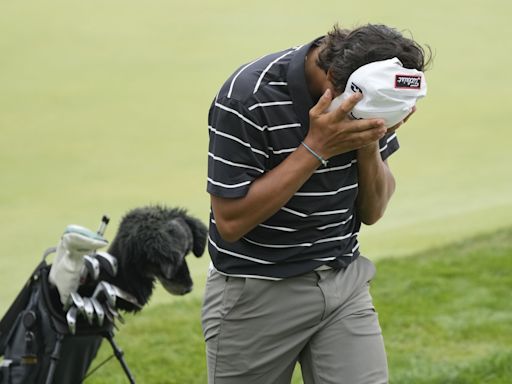 Tiger Woods watches 15-year-old son Charlie shoot a 12-over 82 in US Junior Amateur at Oakland Hills