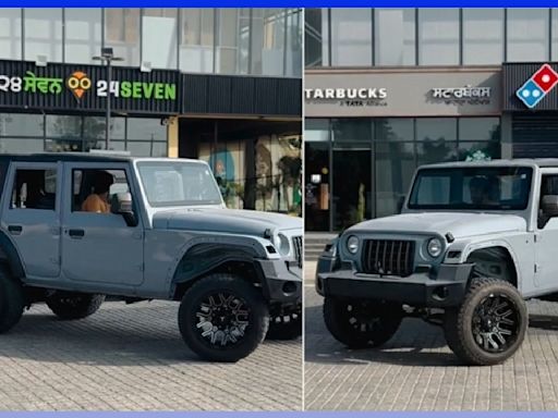 Homemade Mahindra Thar 5-Door Gets Colossal Aftermarket Alloys