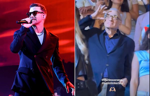 See Martin Scorsese stand up at Justin Timberlake concert: 'The G.O.A.T. came to see me'