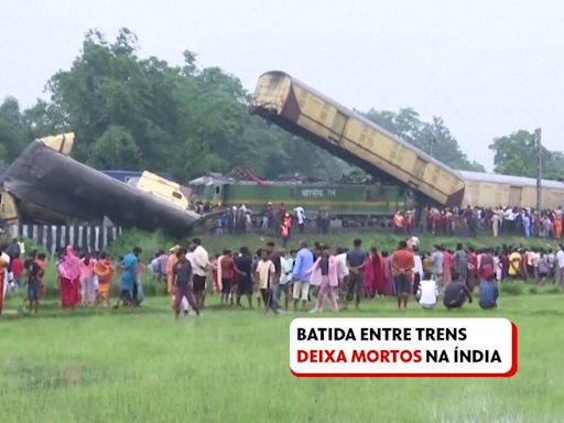 VÍDEO: Colisão de trens deixa 15 mortos e dezenas de feridos na Índia