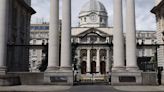 Gates of Government Buildings damaged overnight after being rammed by van