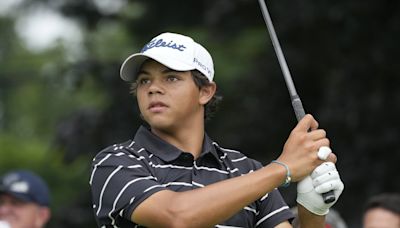 Tiger Woods watches 15-year-old son Charlie shoot a 12-over 82 in US Junior Amateur at Oakland Hills