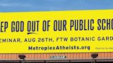 Texas atheist group protests denial of downtown space to advertise its event