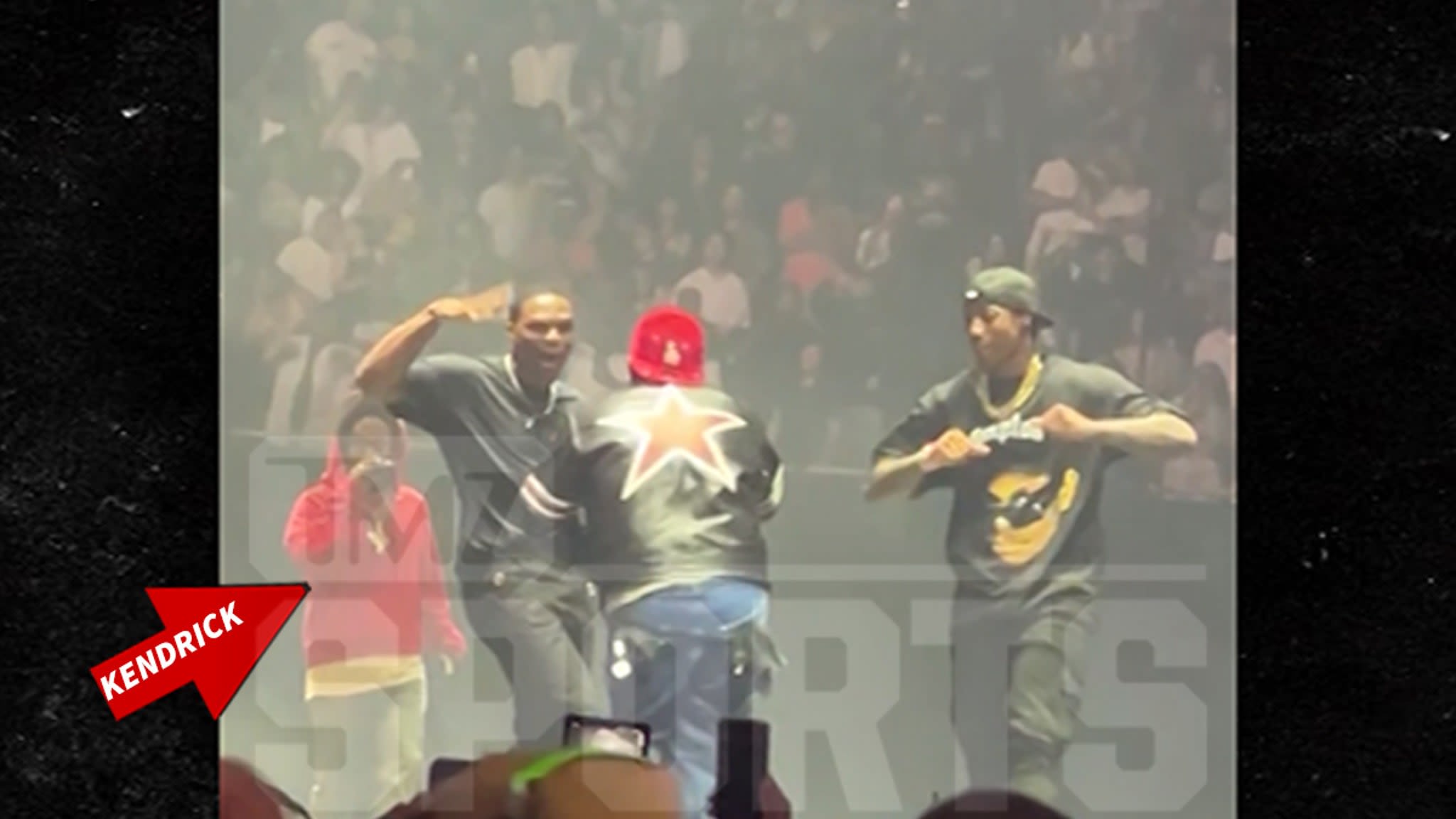 DeMar DeRozan, Russ Westbrook Dance On Stage With Kendrick Lamar, LeBron In Crowd