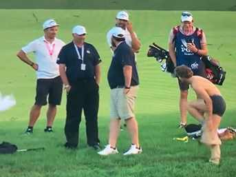 Fan leaps into water at Valhalla to retrieve player’s club and complete wild day