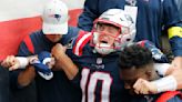 Patriots QB Jones leaves with leg injury after 3rd pick