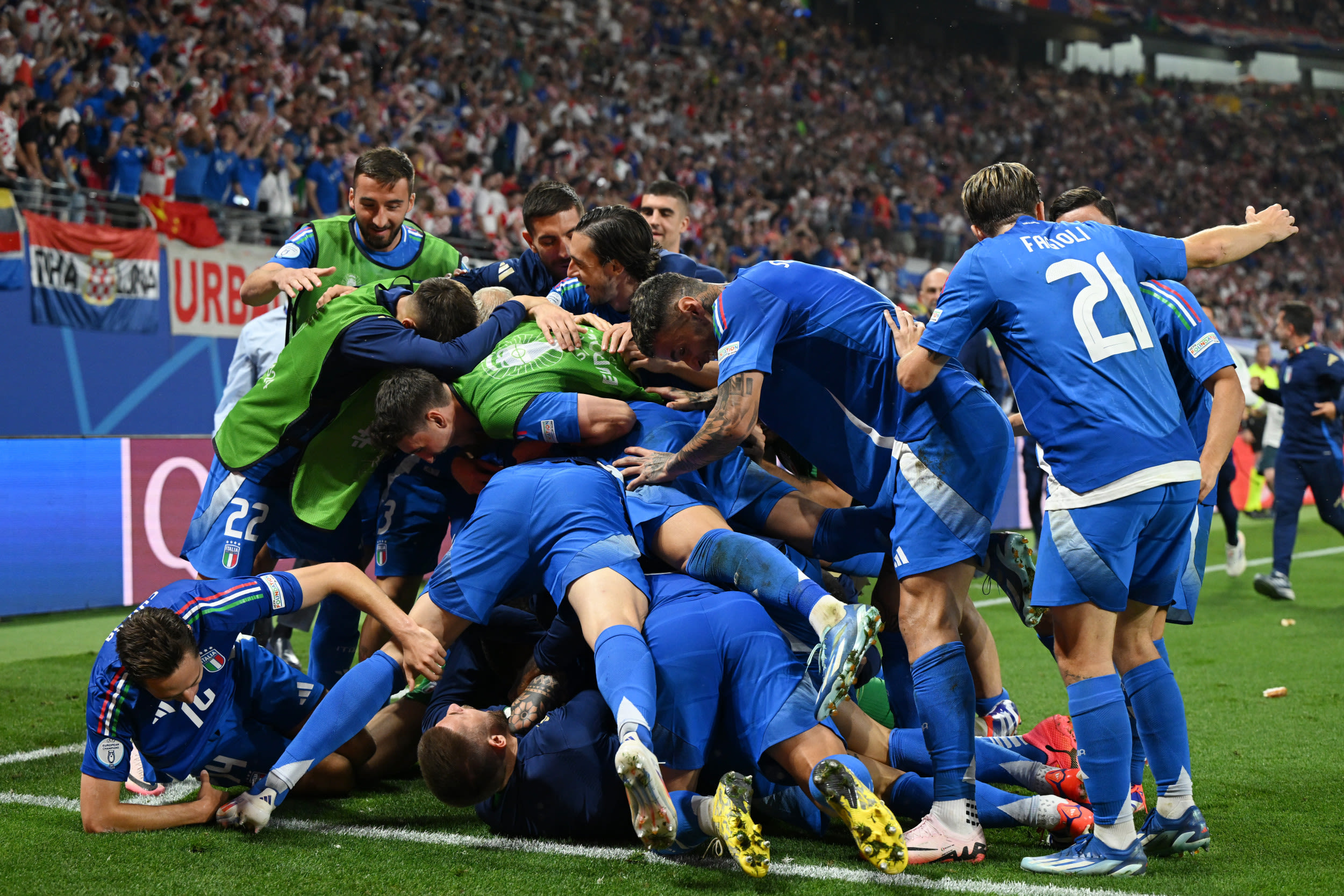 Italy Scores Last-Second Goal vs Croatia to Advance to Euros Knockout Round