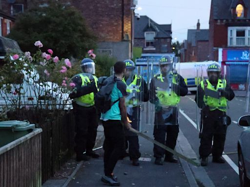 Thugs clash with riot cops in Hartlepool after Southport stabbing